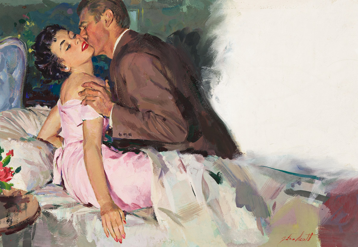 JOHN WALTER SCOTT (1907-1987) Passionate Embrace. [ROMANCE]